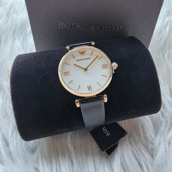 Emporio Armani Women's Black and Gold Watch No Negociable - Picture 10 of 11